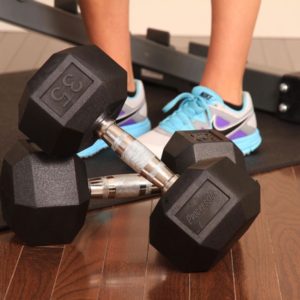 Rubber Hex Dumbbells